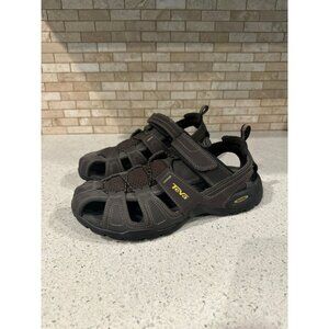 Teva Brown Forebay Fisherman Sport Hiking‎ Sandals Shoes Shocpad Men's 10